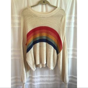 American Eagle Rainbow Knit Sweater